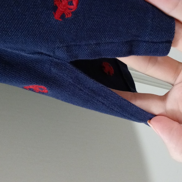 🦞RARE/VTG Polo Ralph Lauren🦞 - Navy/Red Embroidered Lobster S/S Polo - Picture 6 of 12